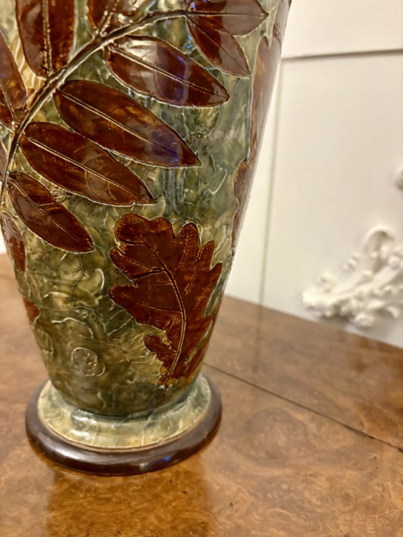 Large Antique Victorian Quality Doulton Vase - Image 6